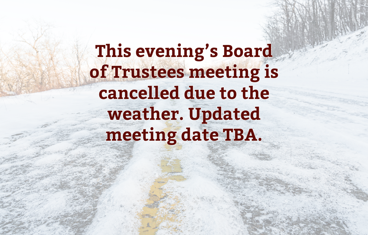 Board of Trustees Meeting to Be Rescheduled
